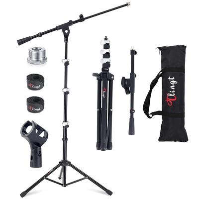 Tlingt Microphone Boom Straight Microphone Portable Stand Microphone with Extendable Boom Arm and Deluxe Waterproof Storage Ideal for Street Live