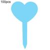 100Pcs Gardening Marks Multicolor Easily Cleand Heart-Shaped Plant Nursery Signs for Gardening