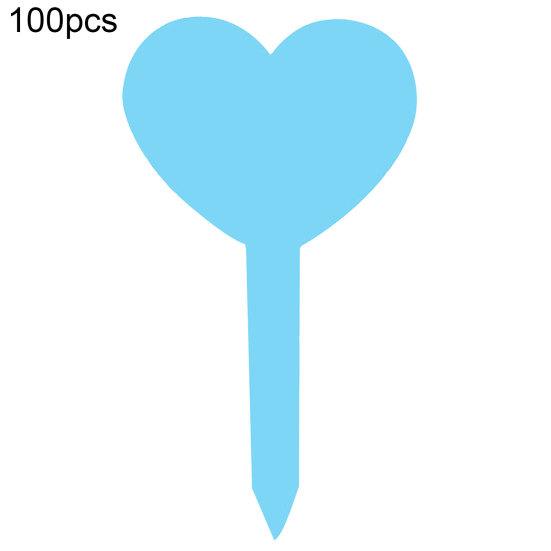 100Pcs Gardening Marks Multicolor Easily Cleand Heart-Shaped Plant Nursery Signs for Gardening