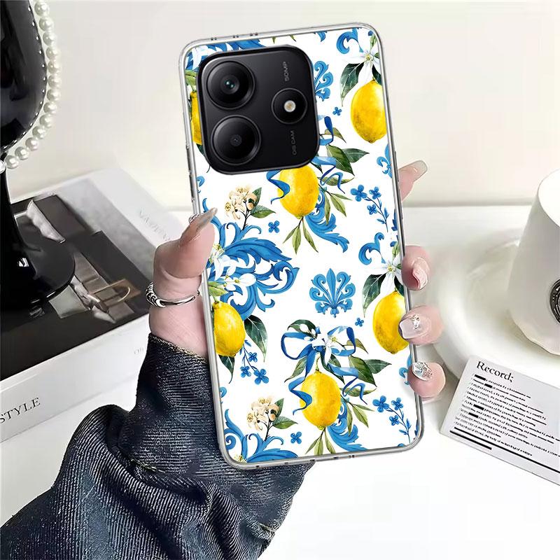 Sommerfrüchte Zitrone Weiche Handyhülle Für Xiaomi Redmi Note 15 14 14S 13 12 Pro Plus 12S 11 11S 11E 10 10S 11T 5G Hüllen Coque Rot