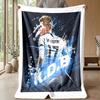 Kevin De Bruyne Theme Blanket Soft Flannel Blanket Plush Throw Blanket Cozy Sofa Bed Blanket for Home Decor