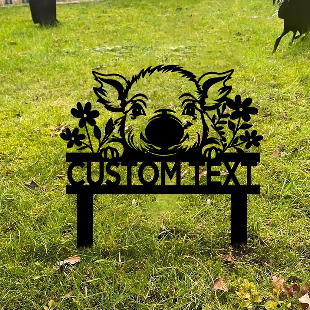 Metal Pig Garden Stake, Custom Pig Farm Sign with Stake, Pig Flower Bed Decor, Pig Pet Lawn Ornament