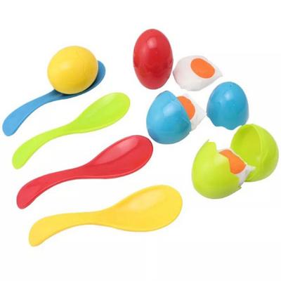 Eggs and Spoon Race Game Toy Set for Kids Outdoor Eggs and Spoon Race Game with Yolk Field Sport