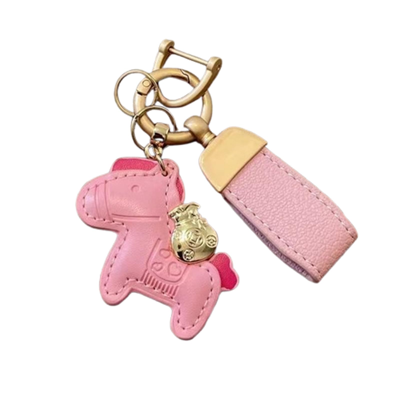 [UYSNWAA] Horse and Horseshoe Keychain Auspicious Horse and Horseshoe Keychain Free size