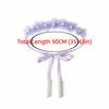 Tüll Blumenfee Geflochtenes Stirnband Schnee Garn Süßes Design Blumiges Stirnband Chinesischer Stil Einfarbige Perlenimitat Stirnband