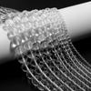 1 Strand Transparent Glass Beads 4/6/8/10/12mm Clear White Round Loose Beads For Jewelry Making DIY Necklace Bracelets Supplies