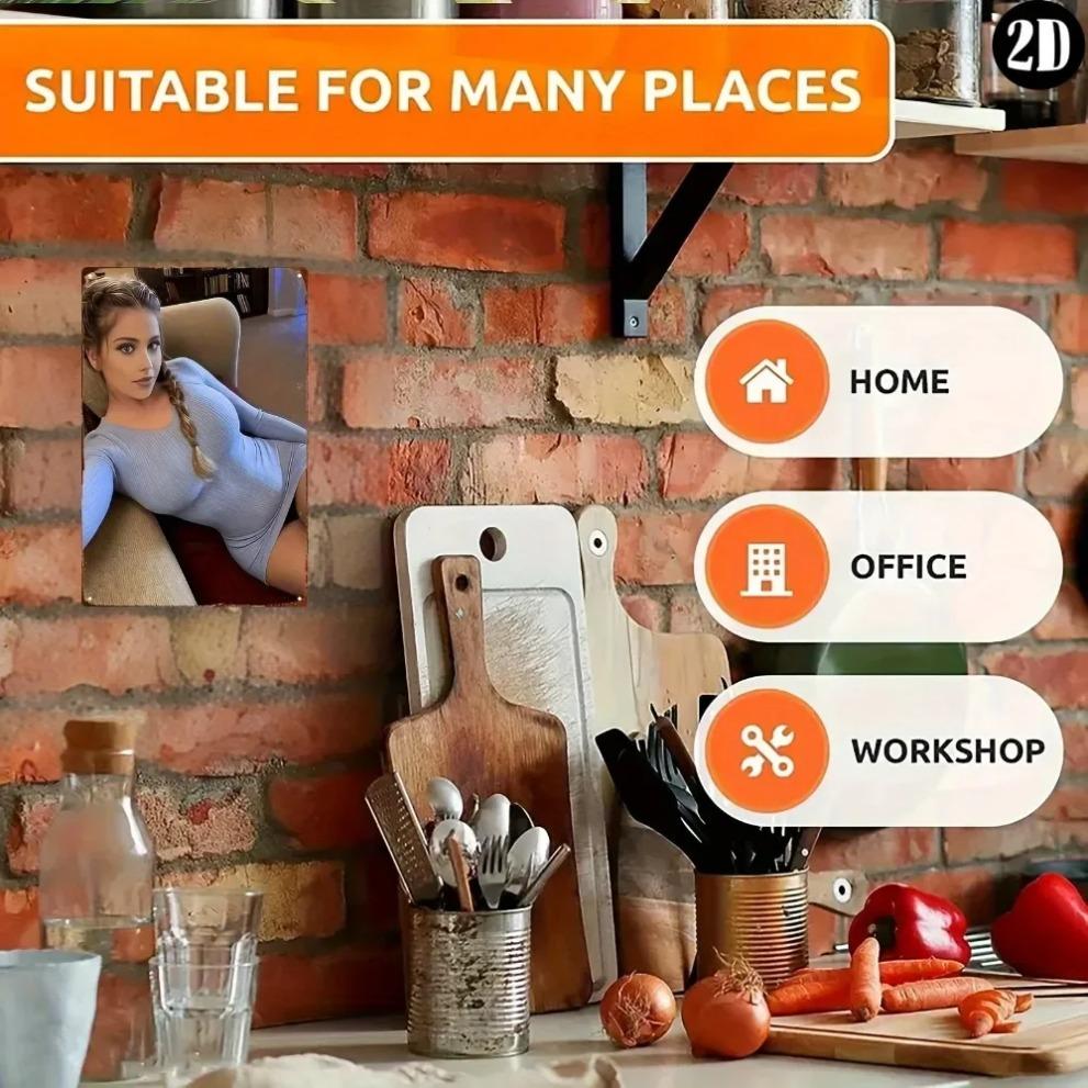 BOCCHI Wall Art "We Don't Allow" Sign 8x12 Inch Durable Metal 2D Decor for Home Office Outdoor Holiday Gift