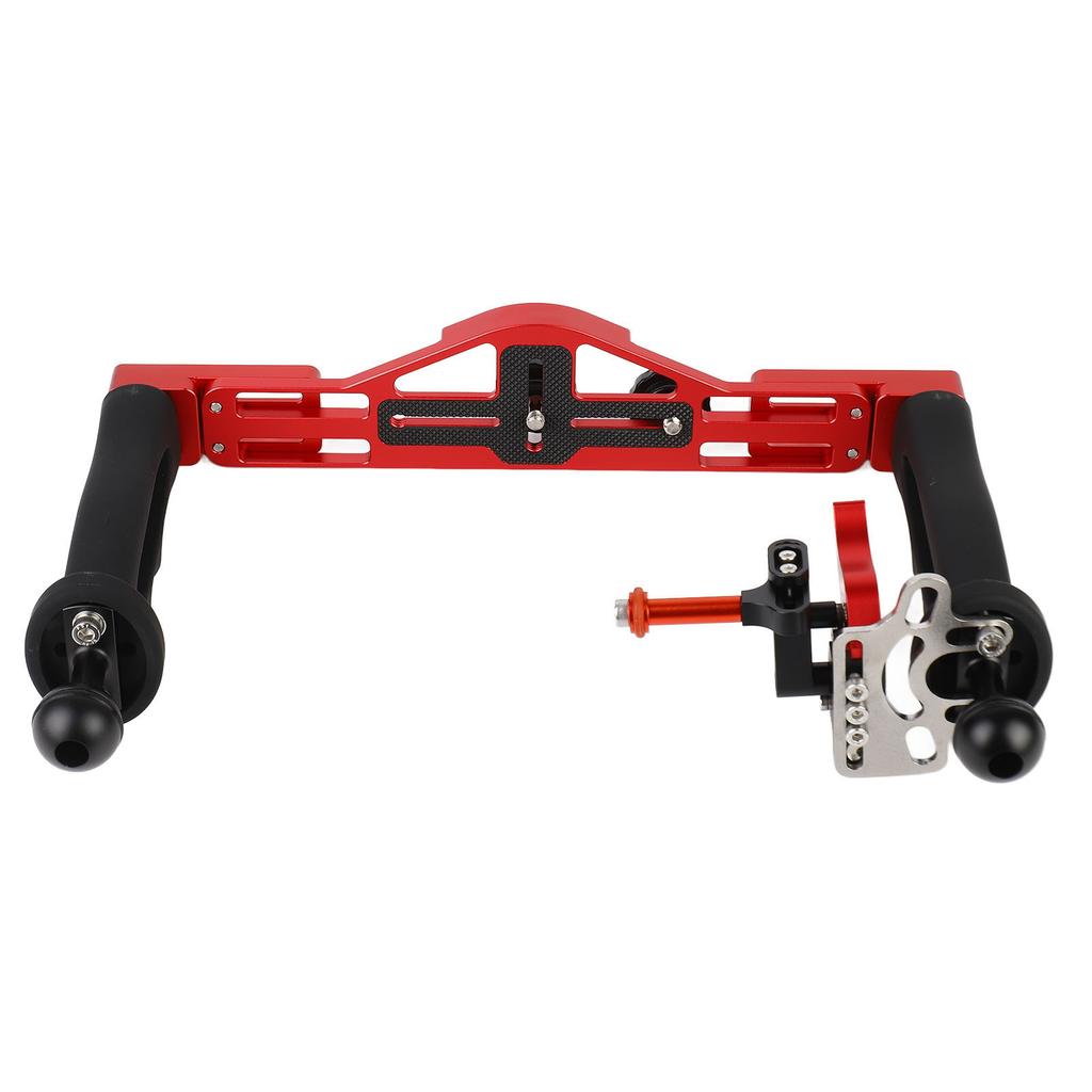 Dual Handle Camera Diving Rig Adjustable Handheld Underwater Tray Stabilizer Rig with Shutter Release Lever for DSLR