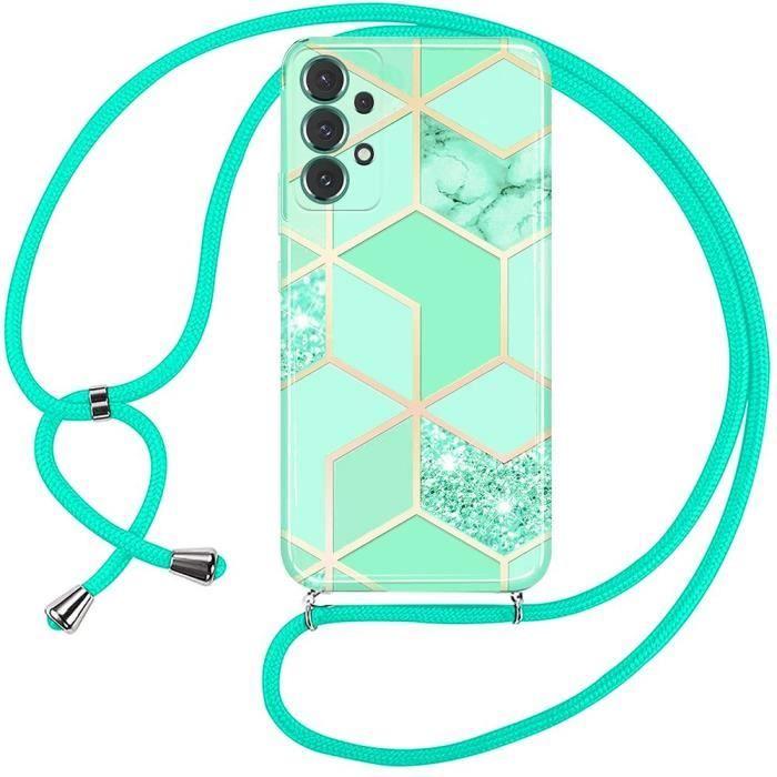 Coque de protection - BOOLING - pour Samsung Galaxy A23 5G - TPU Renforcé - Cordon Universel - Turquoise