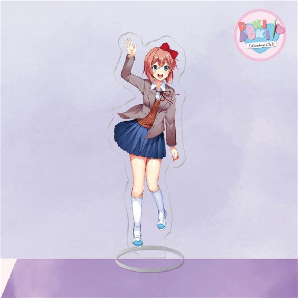 Japan Anime Doki Doki Acrylic Stand Model Hot Figure Cosplay Plate Holder Topper Birthday Fans Christmas Desk Decor Plate Gift