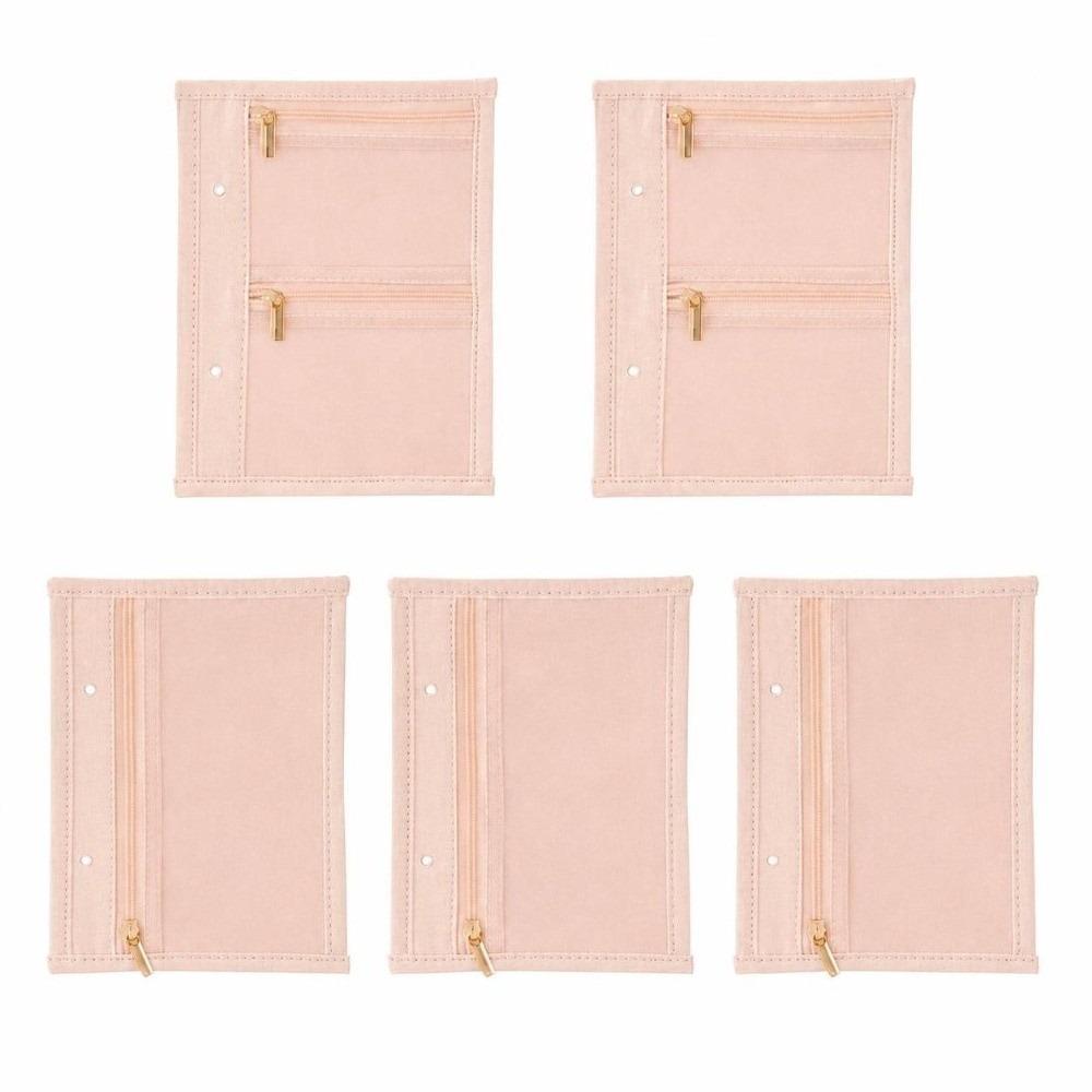 Clear Pockets Necklace Binder Storage Book PU Leather Jewelry Packaging Box Storage Bag For Women