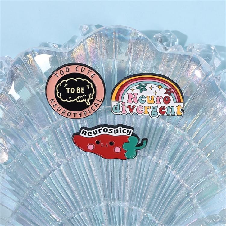 Playful Rainbow Chili Pin Sturdy Metal Badge Adornment Stylish Lapel Pin Accessory Suitable for Everyday Outfits