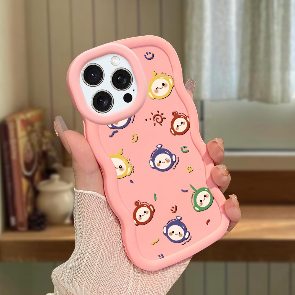 Big Wave Edge Weiches Silikonmaterial Macaron-Telefongehäuse Stoßfestes Schutzgummigehäuse für iPhone Samsung Huawei Honor Xiaomi Redmi OnePlus Moto