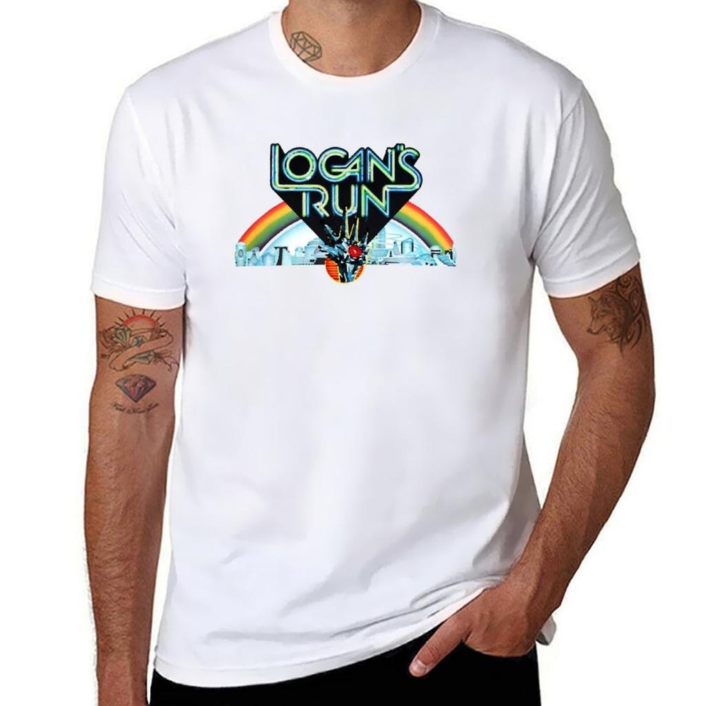 Logans Run Tshirt Plus Size Simple Casual Top