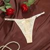 Luxuriöser Satin String mit verstellbarem Riemen: Hüftniedrig, Pfirsichhüften, mit Schleife verzierte Damen-T-Pants
