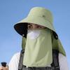 Spring Summer Sun Hat Women's Outdoor Cycling Removable Mask Sunscreen Hat Big Hat Brim Shawl Neck Protection Fisherman Hat