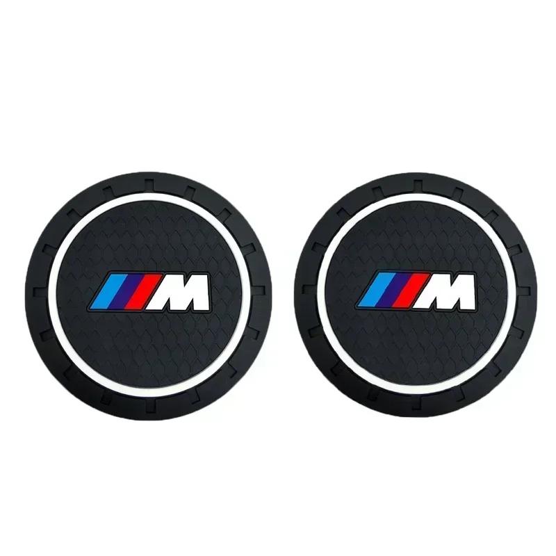 

For BMW M 2Pcs Silica Gel Car Coaster Water Cup Anti-slip Pad For BMW X1 X2 X3 X5 X4 X6 X7 G30 G20 G32 G11 G12 F40 F30 F2 Auto A