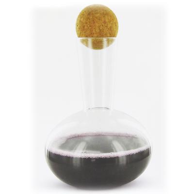 [Q0450] - Transparent White 'Oenology' Glass Wine Carafe - 21x16 Cm (1.5 L)