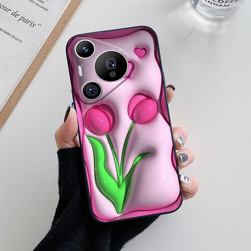 For Huawei Pura 70 Case Lovely Cartoon Flower Soft Silicone Phone Cover For Huawei Pura 70 Pro Plus Pura70 Ultra Funda Coque