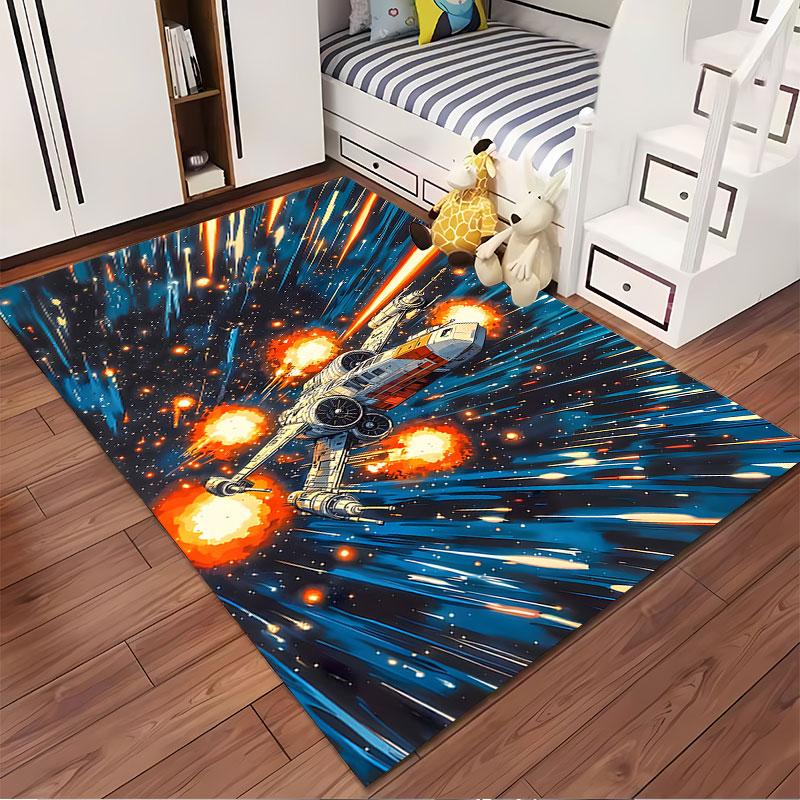 Space Battle Starship Design suitable as a non-slip mat for the living room or bedroom sofa
