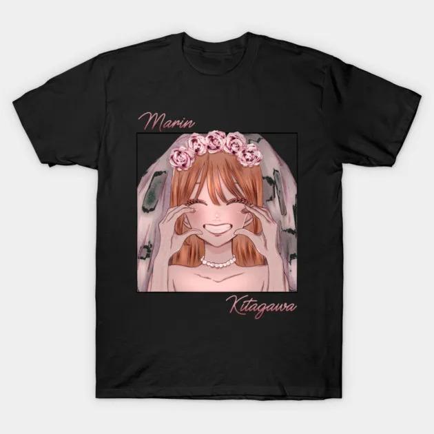 My Dress-Up Darling Marin Kitagawa Evening Dress Anime Graphic T-Shirt Unisex Casual Cotton T-shirts