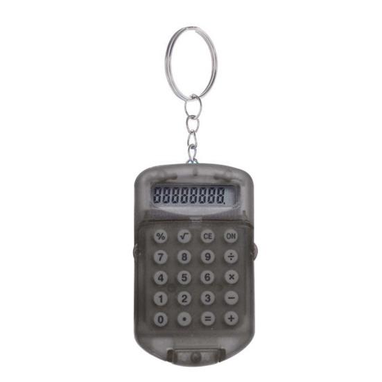 Portable Mini Flip Calculator Hanging Pendant Keychain Keyring Key Holder Gift