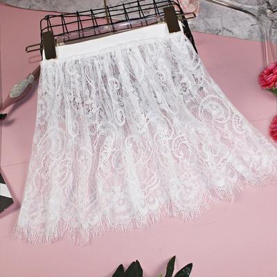 Jüpon Mini Etek Yanlış Etek Kuyruk Bluz Hem Gömlek Genişletici Kadın Kısa Kombinezon Kore Moda Siyah Beyaz Dantel Etek