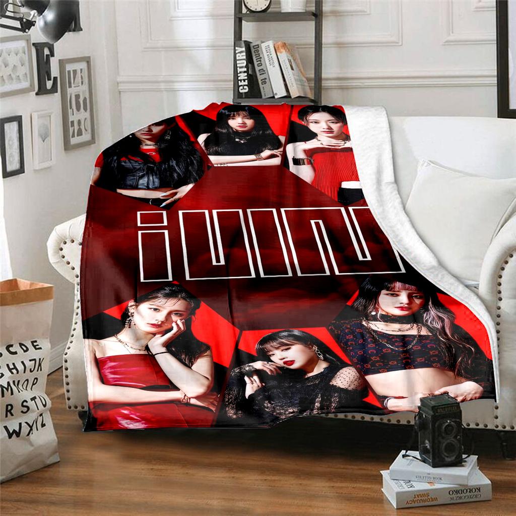 Gidle Plush Blanket Soft Comfortable All Seasons Blanket Sofa Office Naps Blanket Outdoor Travel Throw Perfect Gift