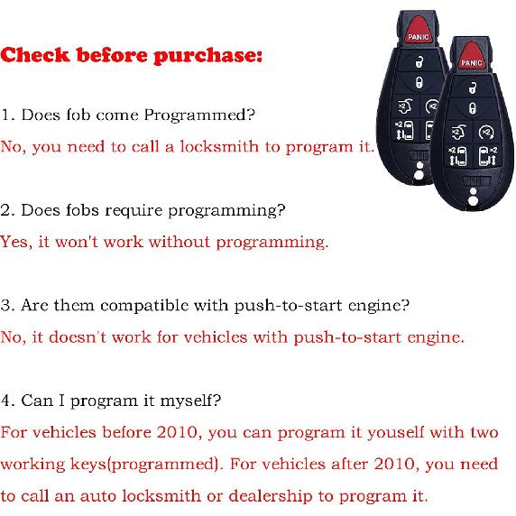 MechanMagic Key Fob Replacement Compatible For Chrysler Town And Country Dodge Grand Caravan 2008- Car Keyless Entry Remote Control M3N5WY783X