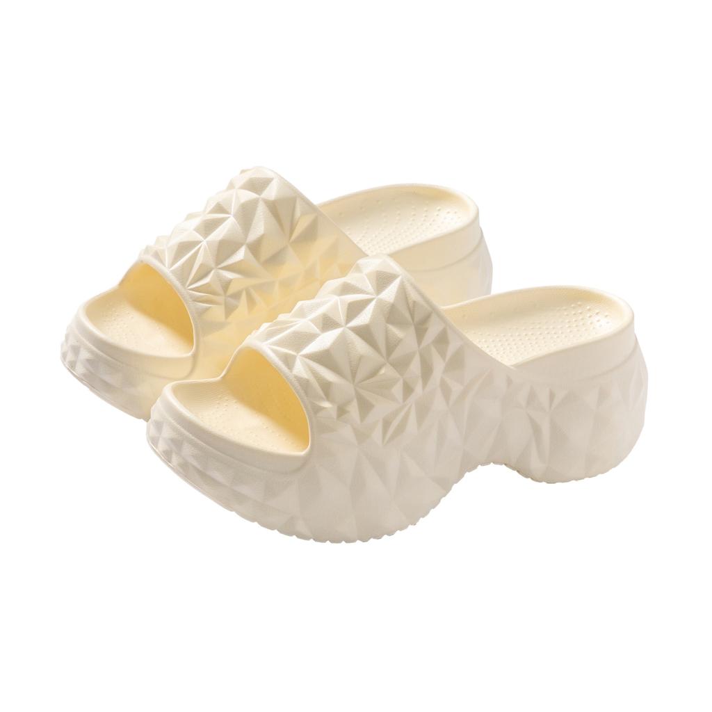 Bebealy Women Sandals Durian Sandals Outdoor Platform Beach Sandals Summer Wear-resistant Nonslip Cloud Slippers Home Slides