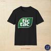 Tic Tac Logo T-Shirt Vintage Grafik Lässig Atmungsaktives Oberteil Für Den Alltag Dehnbar Weich Streetwear Mode Homme