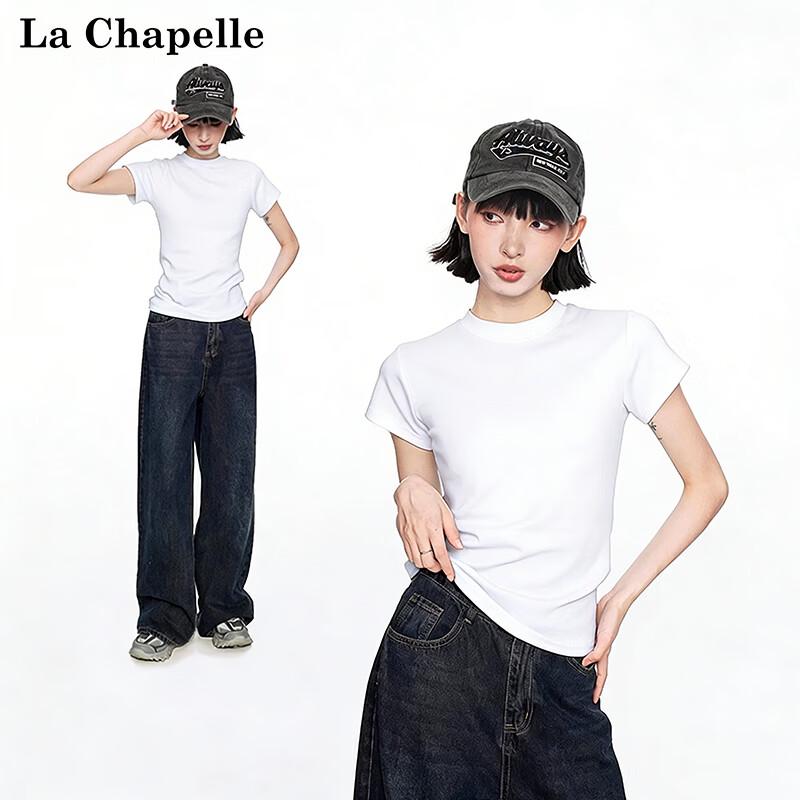 Women's Slim-Fit Mock Neck Short Sleeve T-Shirt