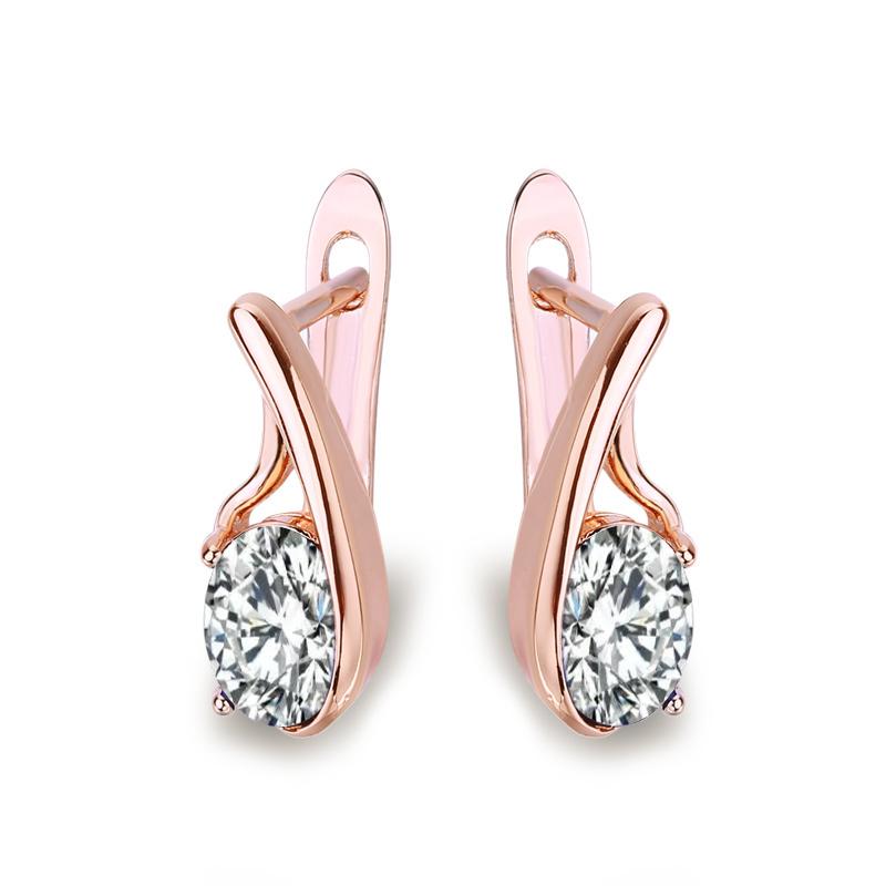 

MINTHA модные серьги-клипсы цвета розового золота на свадьбу, повседневные модные украшения, серьги-клипсы с кубическим цирконием для женщин, офисные украшения A