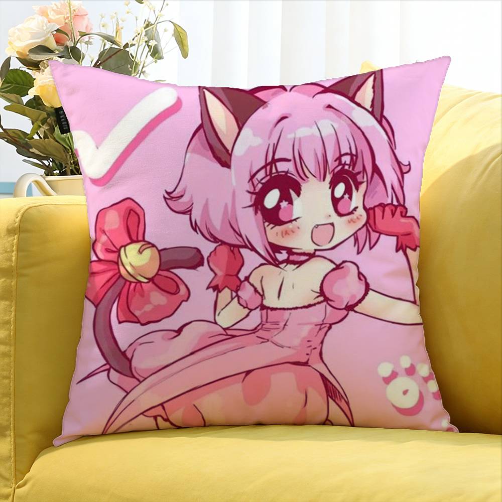 Magical Girl Tokyo MMew MMew World Various Sizes Square Pillow Case For Car Home Bedchamber Decor