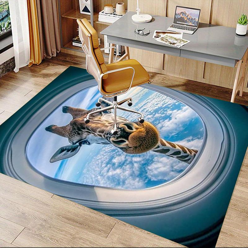1PC giraffe airplane Carpet Office Rug Mat Home Decor Area Carpet Festival Gift Office desk chair carpet Longlasting Material