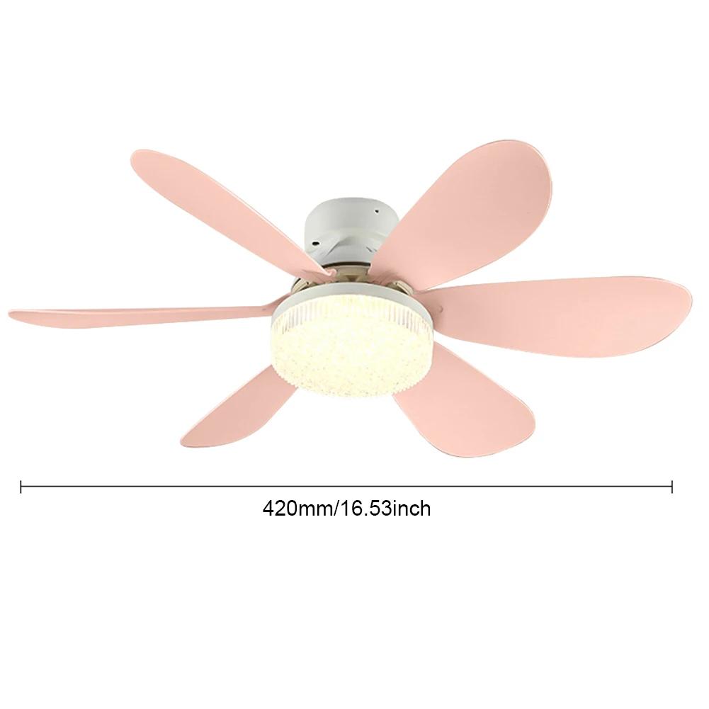 Ventilator cu priză E27 Lumină cu LED Baza E27 42cm Ventilator de tavan LED modern, cu telecomandă, candelabru, ventilator de tavan 3 viteze pentru dormitor, bucătărie
