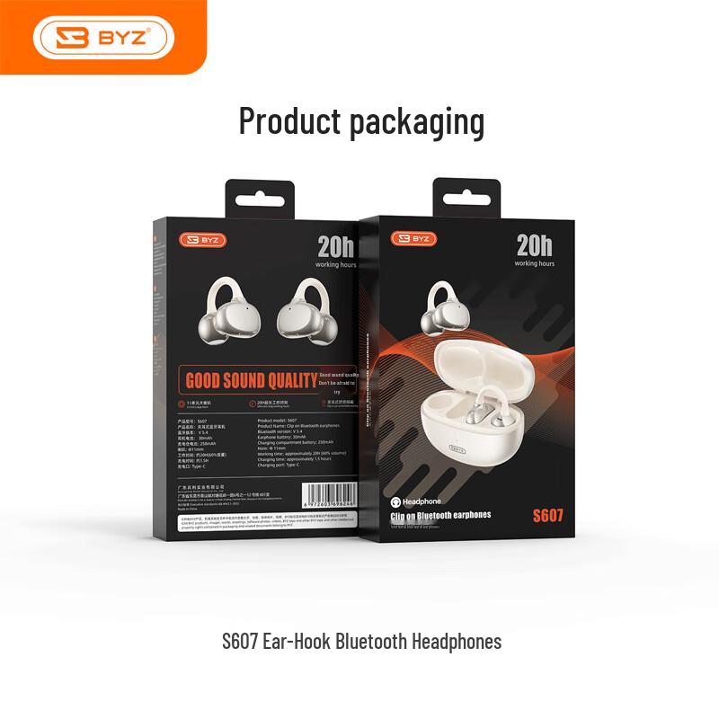 BYZ S607 Clip-on Wireless Sport Earbuds