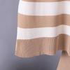 Color Block Striped Knit Top & High Waist Wide Leg Trousers Two-Piece Set