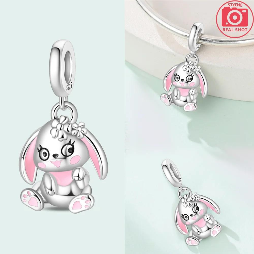 Original Copper Cute Pets Rabbits Elephants Perfume Bottle Charms Beads Fit Bracelet Accessory Jewelry Women Diy