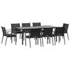 VidaXL Ensemble à manger de jardin 9 pcs coussins résine tressée acier 3187000