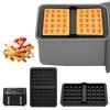 1/2Pcs Air Fryer Waffle Baking Mold Reusable Silicone Waffle Mould Silicone Air Fryer Liner Mold For Dual Basket