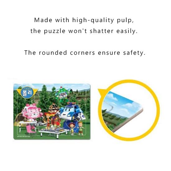 ROBOCAR POLI Taşıma Puzzle Seti Kore'de Üretilmiştir - İlk Puzzle 8–14 parça / Kamp Macerası 12–38 parça  (3 Seçenek)
