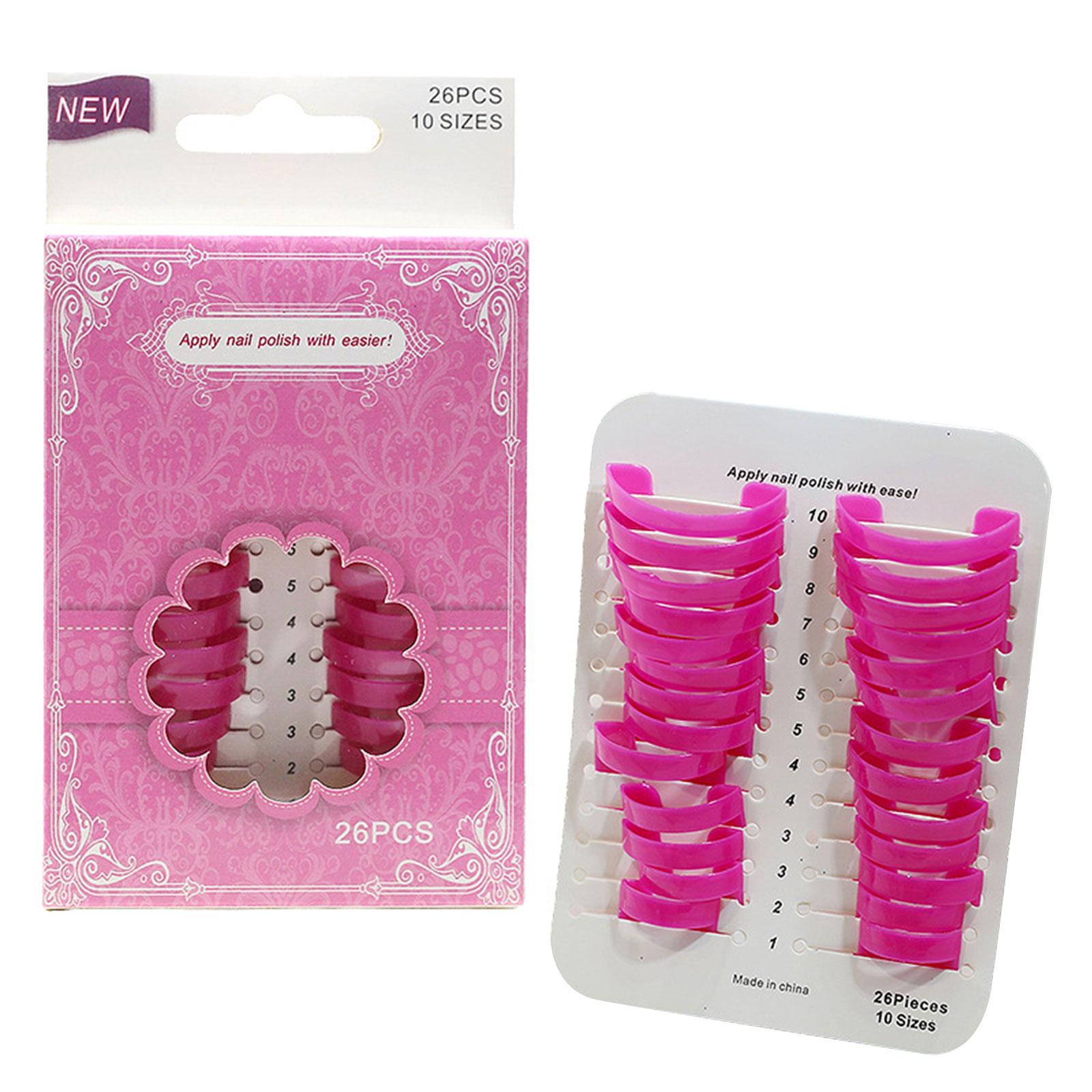 

26 шт. Защитные средства для ногтей, 10 размеров, многоразовые, C-образные, защитные средства для ногтей, маникюрный инструмент для пальцев
