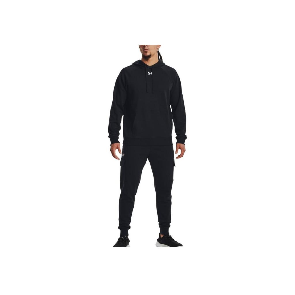 Under Armour Rival Fleece Hoodie With Brand Logo Print Men Hoodies Black 1379757-001
