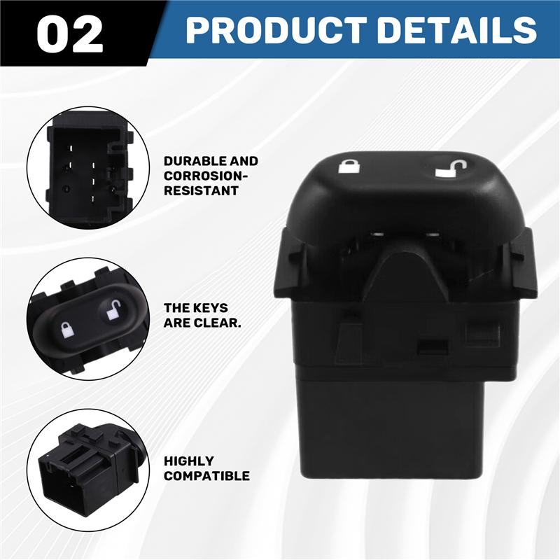 ABLZ-Left Front Door Lock Switch For Ford F150 Expedition Door Lock Switch Door Lock Switch For Ford 5L1Z14028BB