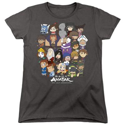 Avatar The Last Airbender Chibi Group Womens T Shirt Charcoal Officially License