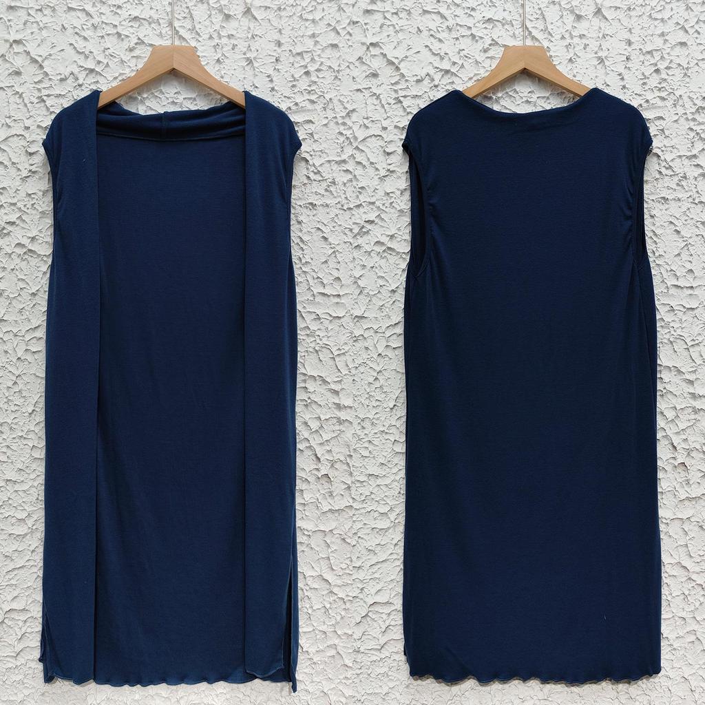 2024 Bestseller Solid Color Fashion Mid-length Vest - Six Colors, Four Sizes Model 8820