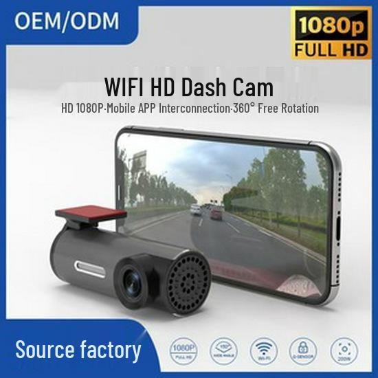 1080P HD Hidden Dash Cam with WiFi & Mobile Connectivity in Metal Shell
