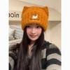 Cat Ear Hat Women's Winter Knitted Hat Big Head Circumference Warm Cold Hat Cold-proof Wool Hat Winter Warm