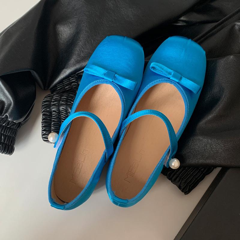 2025 early spring new fairy style with skirt retro Mary Jane shoes women silver inner height increase word belt single shoes women